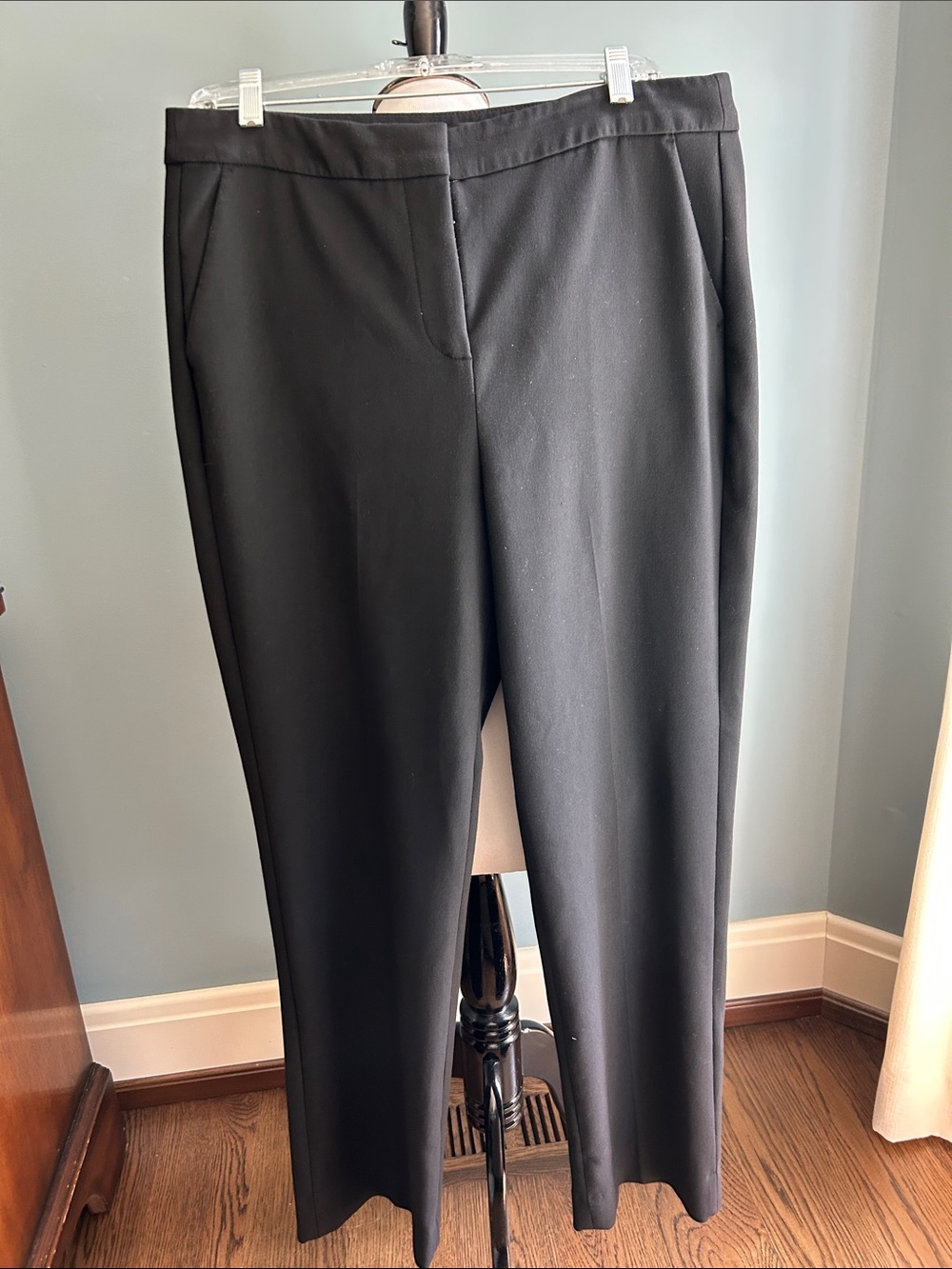 J. Crew Black Kate straight-leg pant in four season stretch